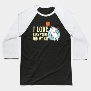 Basketball fan cat Baseball T-Shirt